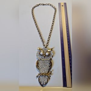 Vintage Metal Owl Necklace